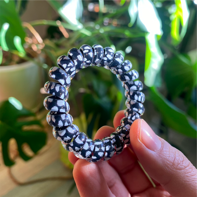 カーリーヘアゴム - Rubber Band for Curly Hair ヒョウ柄スプリング